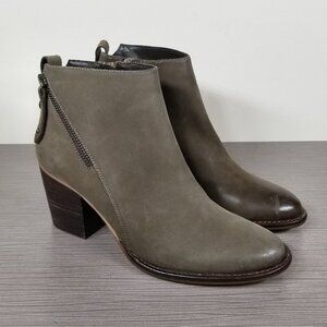 Blondo Nivada Side Zip Waterproof Bootie, Taupe Leather, Womens Size 8.5 M